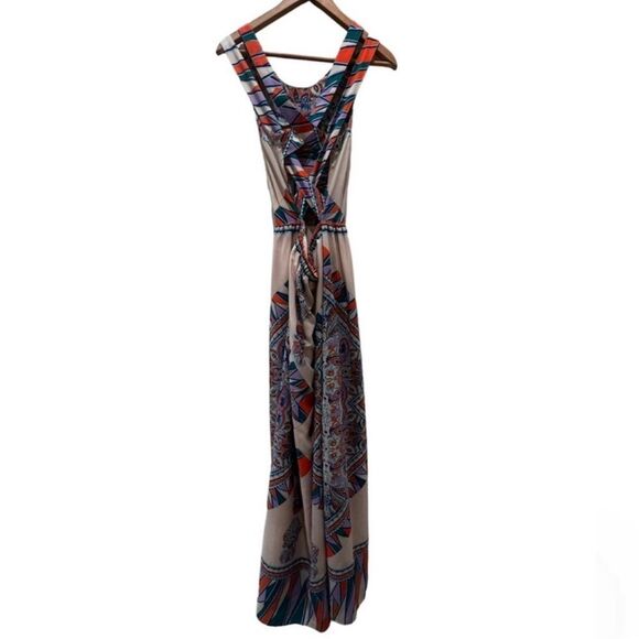 REVOLVE Lovers + Friends Blush Lilac Kitty Cat Cutout Criss Cross Slip Maxi - Picture 7 of 14